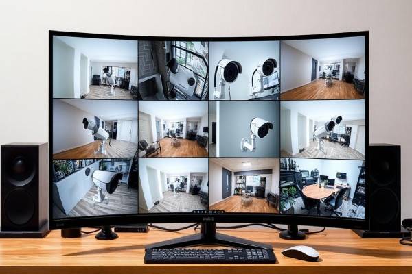 A 9-camera Reolink grid